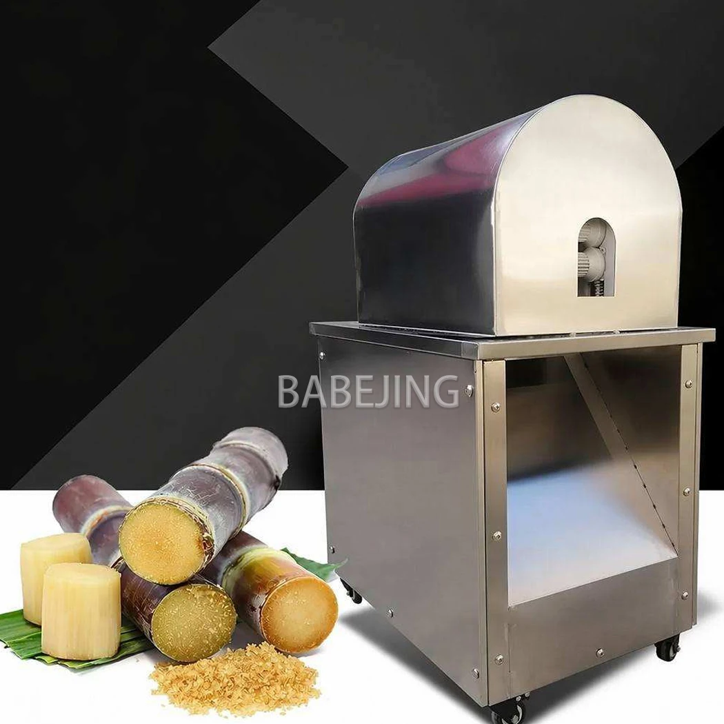 Electric Sugarcane Peeling Machine 1.5KW Automatic Sugar Cane Peeler Stainless Steel Commercial Processing Equipment