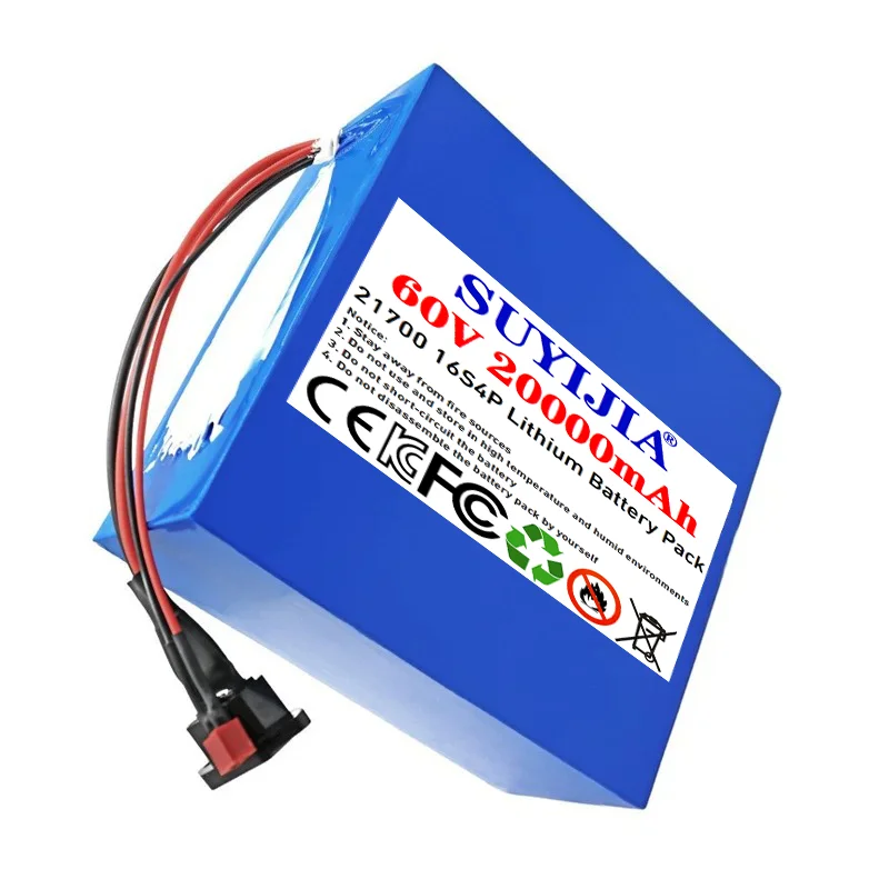 2026 NEW 60V 20Ah 21700 Lithium Ion Battery Pack 16S4P 20000mAh Electric Motorcycle with BMS 67.2V-3000W High Power