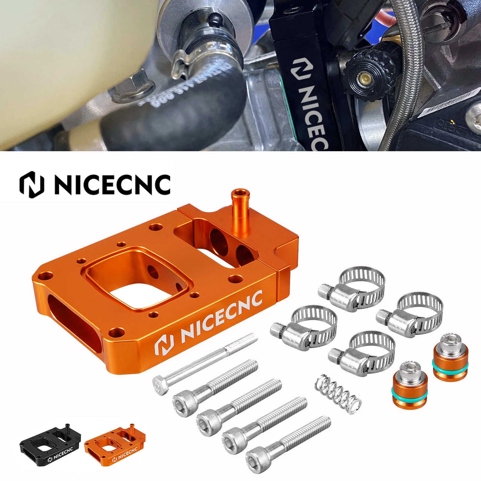 NiceCNC TPI Injector Relocation Block For KTM TPI Bike Models 150 250 300 EXC XC XC-W TPi Six Days Injector Relocator Race Kit