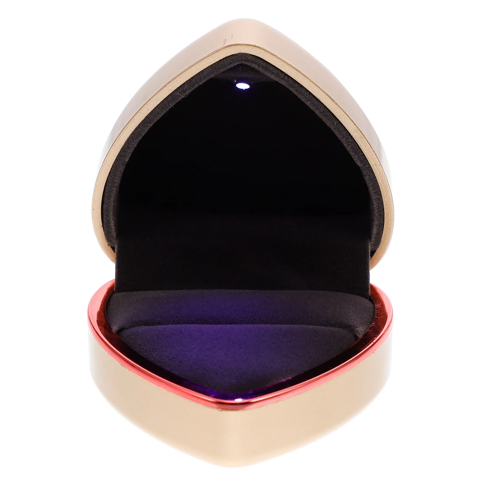 

Heart Shaped Ring Box Greeting Love Engagement Jewelry Holder Boxes Display Cover