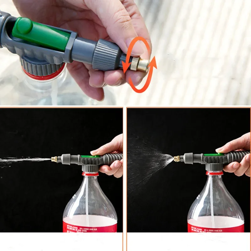 Manual High Pressure Air Pump Sprayer Adjustable Drink Bottle Spray Head Nozzle Garden Watering Tool Sprayer Agriculture Tools