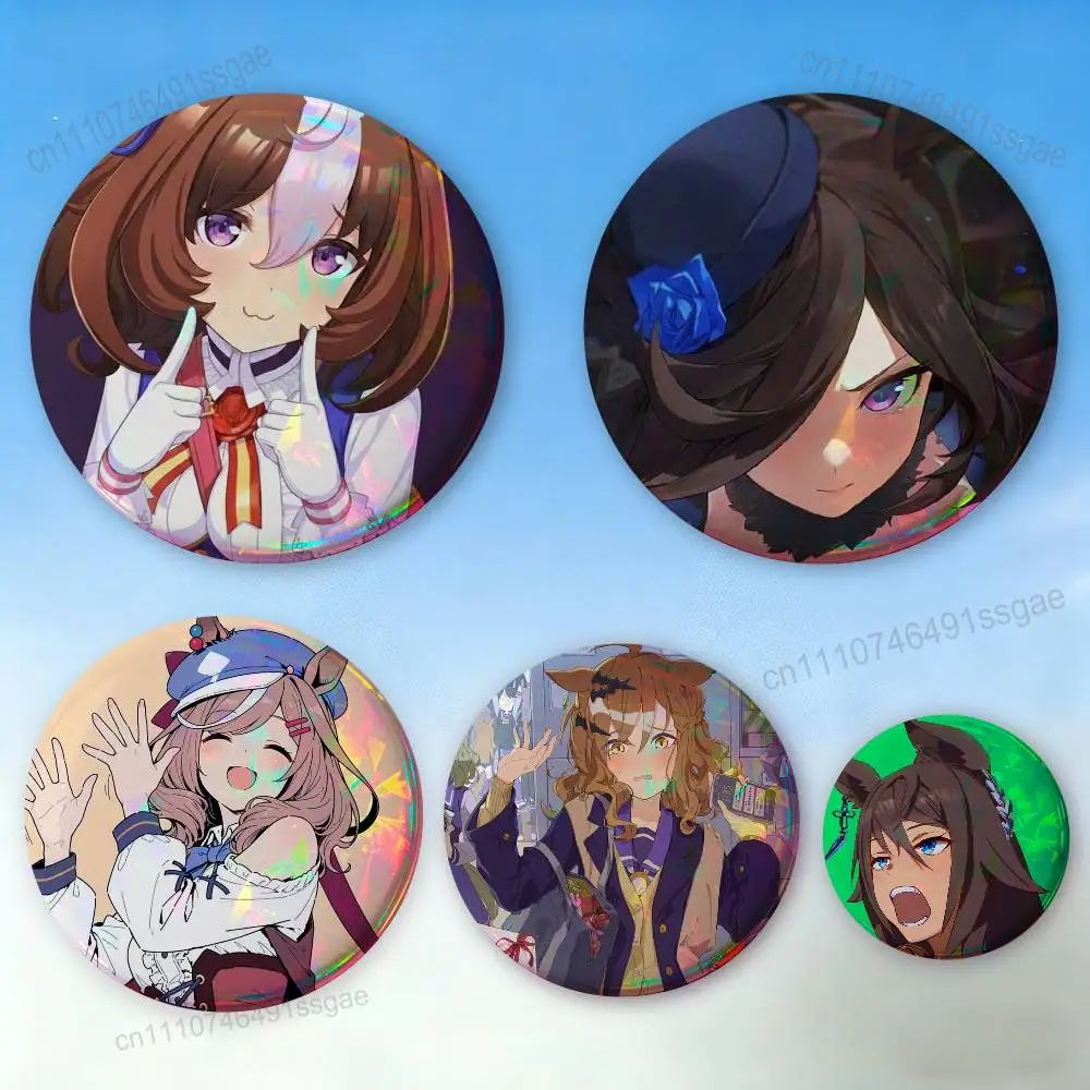 

P-Pretty Derby M-Meisho Doto Badges,Cartoon,Art, Brooches, Pins, Tin Props, Christmas Gifts, Birthday Gifts