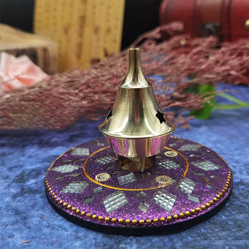 

Pure copper Incense Burner stick tower cone Incense Holder coil plate encensoir porta incienso