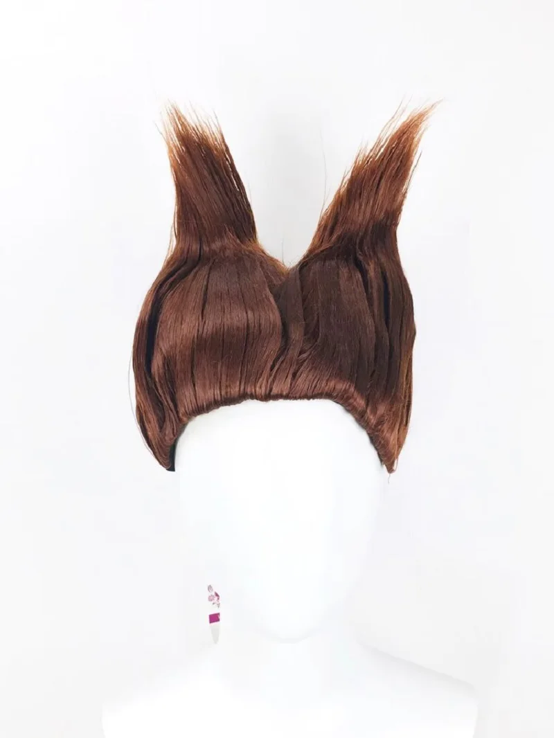 Konohagakure Ninja Akimichi Choji Cosplay Costume Headwear Prop Wig Deep Brown Hair