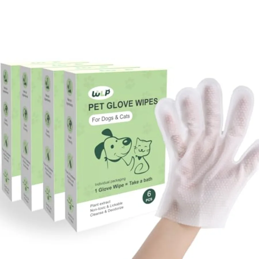 Toallitas Limpiadoras y Desodorantes para Perros y Gatos, Aptas para Zonas Sensibles, Seguras para Lamer, Toallitas de Baño para el Cuidado de Mascotas P