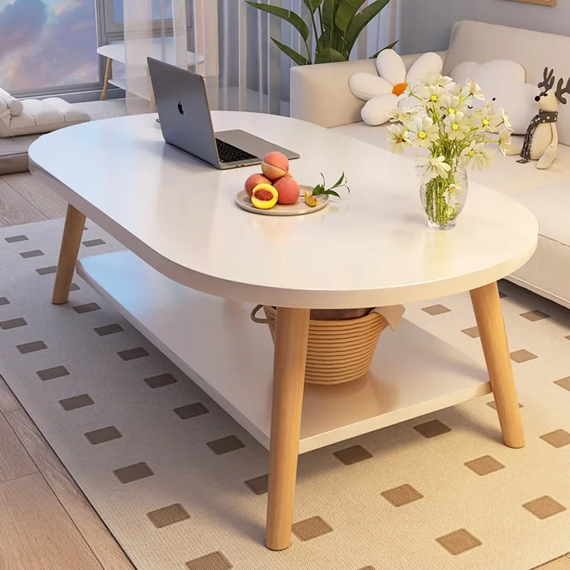 Coffee table, living room for home use, double-layer simplicity, bedroom creative sofa small table, simple rental house