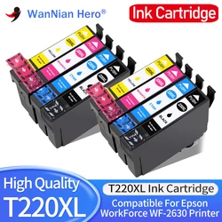 プリンター用インクカートリッジ,epson WF-2630, WF-2650, WF-2660, XP-320, XP-420,na,australia,220xl,t220xl,1, 2, 3, 4セットと互換性があります