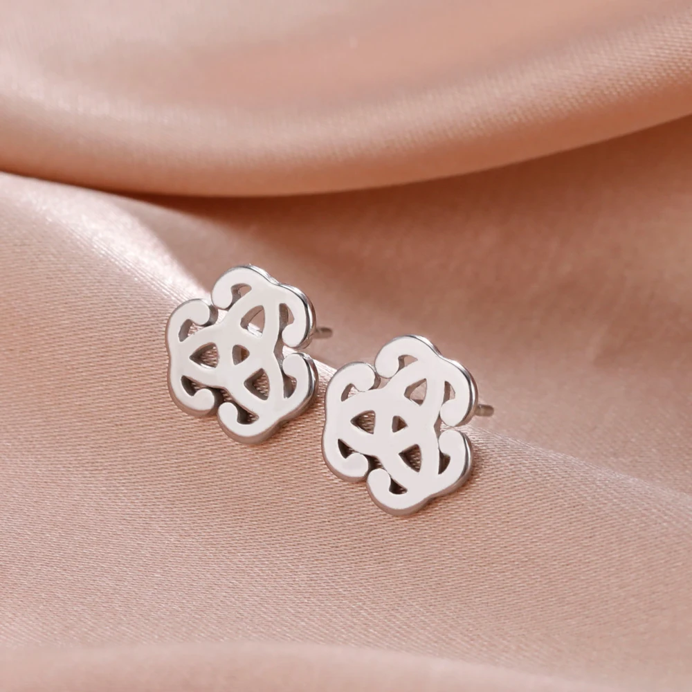 

COOLTIME Stainless Steel Witch Knot Stud Earrings for Women Irish Witchcraft Earring Vintage Amulet Jewelry Gift 2024 New In