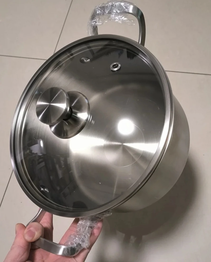 food grade thick stainless steel soup pot gas cooker stewed chicken