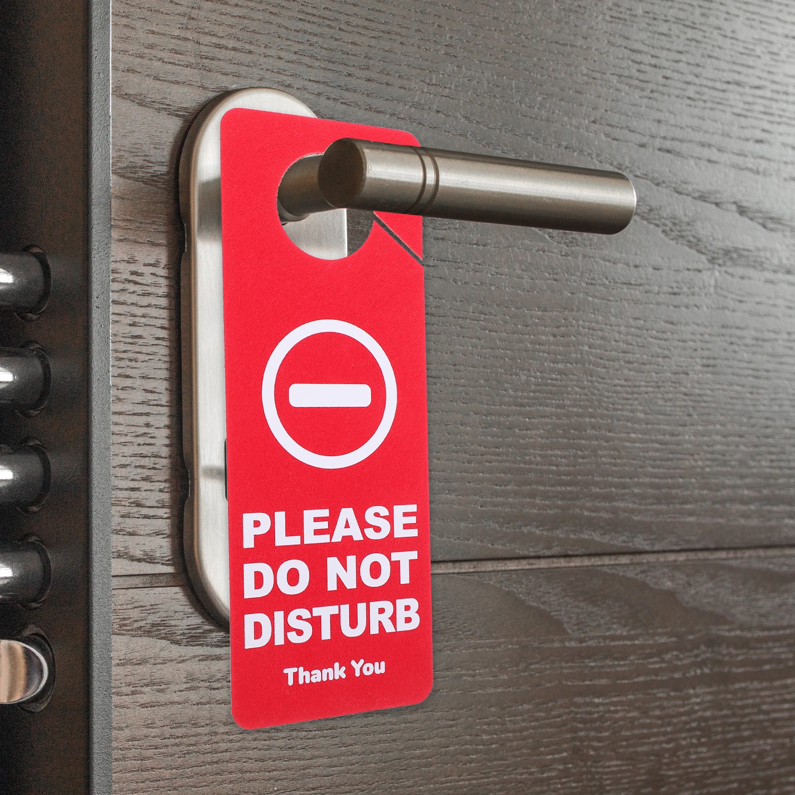 

4pcs Please Do Not Disturb Door Hanger Sign Felt Hotel Office Home Privacy Door Handle Hanging Indicator Welcome Please Knock
