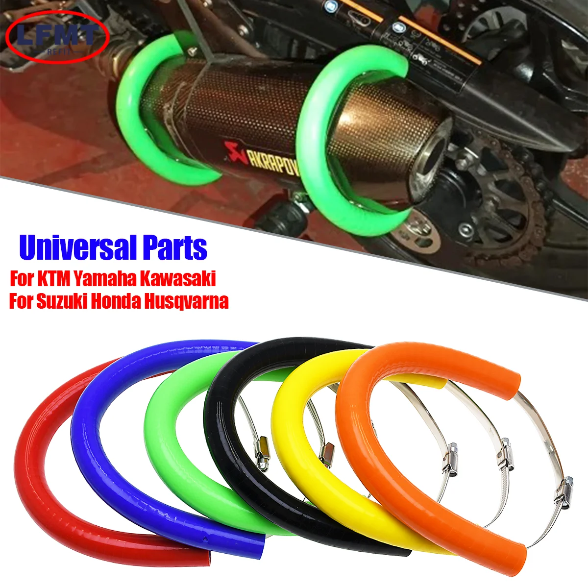

For Honda Yamaha Motocross Universal Silicone Exhaust Protector Can Cover CR250 CRF230F CRF250R CRF250X CRF450R CRF450X YZ WR F