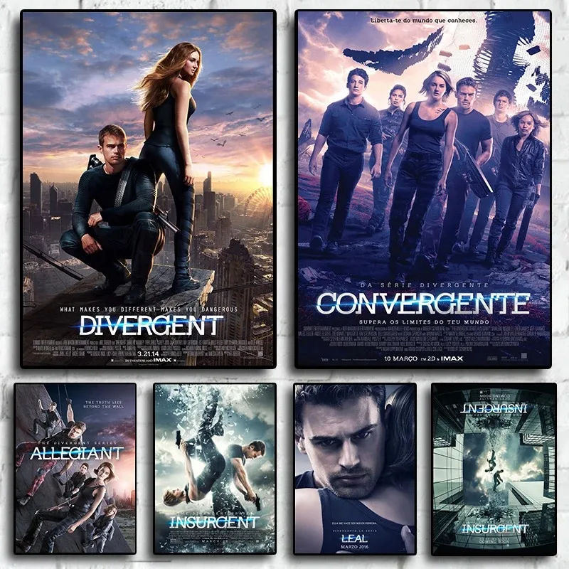 European and American Classics Movies Divergent Canvas Painting Print Posters For Room Living Art Home Wall Decor Pictures Gifts