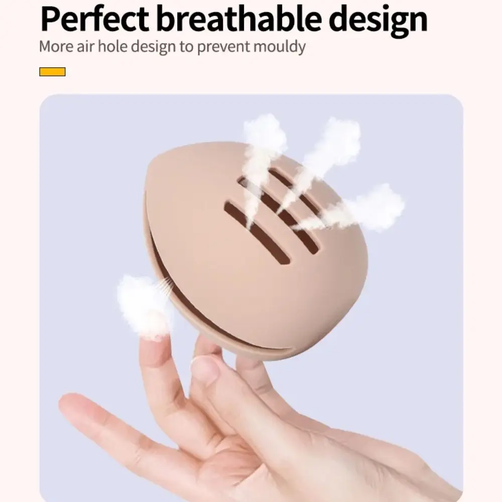 جديد سيليكون ماكياج الإسفنج حامل الكاكي الوردي الأبيض متعدد حفرة الجمال البيض حقيبة للتخزين صديقة للبيئة نفخة المنظم صندوق مستحضرات التجميل