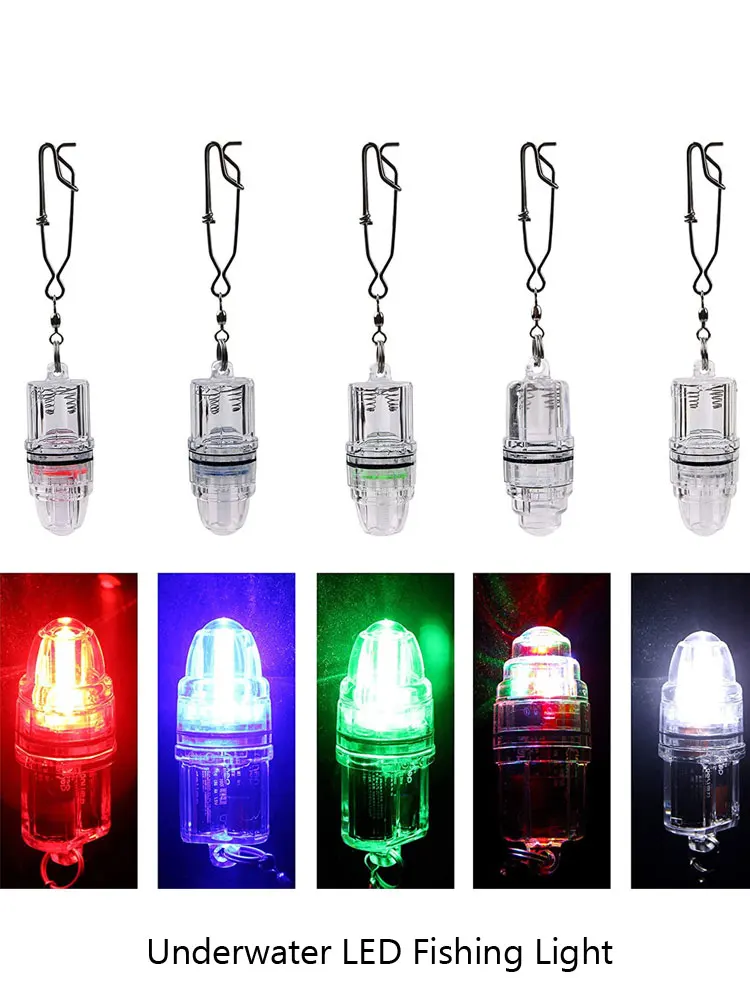 1Pc Deep Onderwater Vissen Licht Led Aantrekken Aas Lokken Inktvis Water-Geactiveerd Ontwerp Multi Color Knipperende Vis Licht