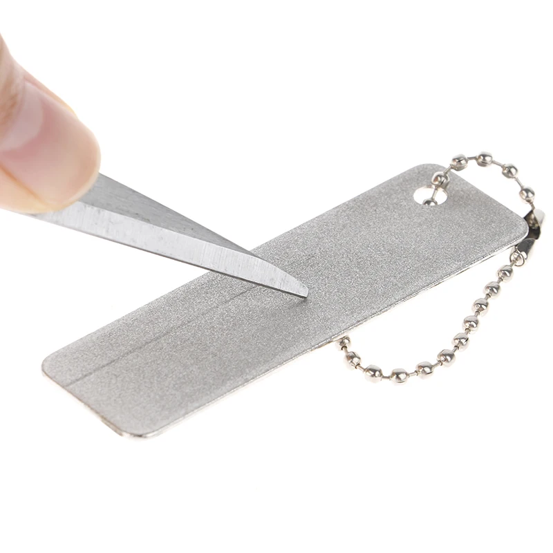 ● Aiguiseur de hameçons de pêche portable 1 pièce, outil de ponçage de couteaux en diamant, accessoire d'extérieur