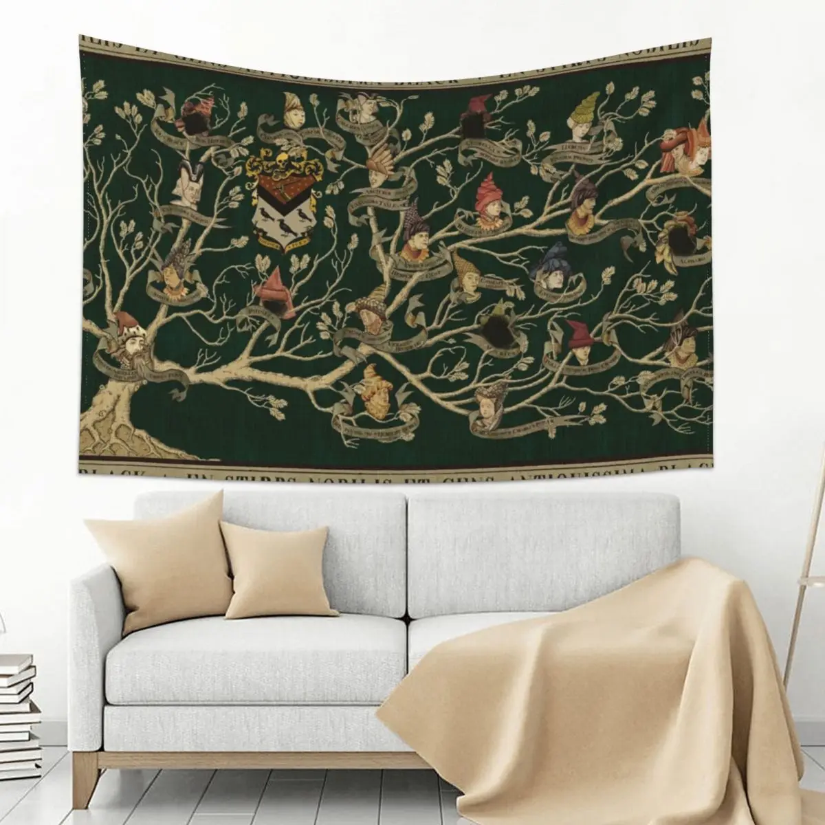 

Noble House of Black Family Tree Tapestry Decorative Wall Murals