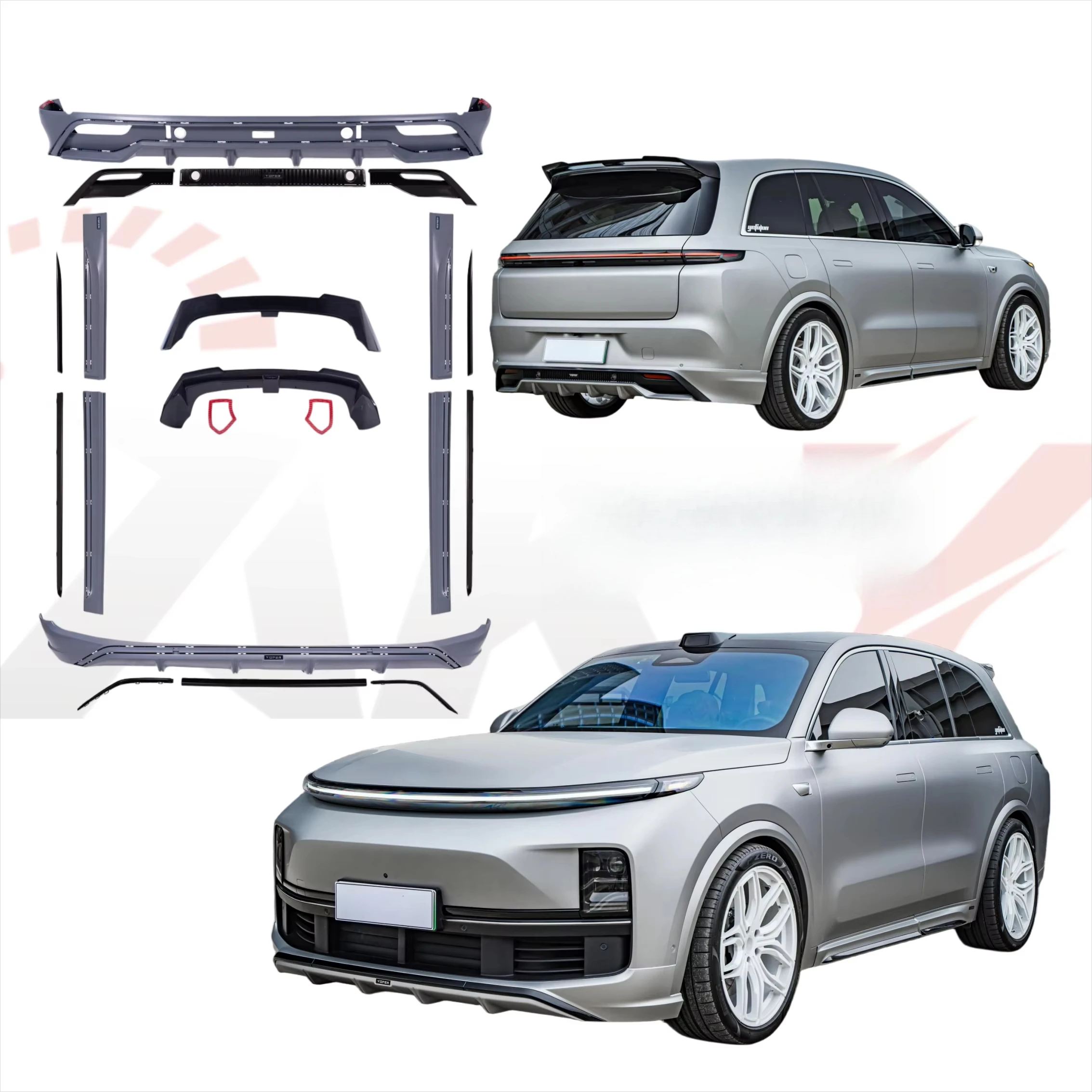 

2025 Factory Supply Car Bodykit for Li Auto L8 Car Accessories Front Rear Lips Side Skirt Spoiler Factory Wholesale 100% Fitment