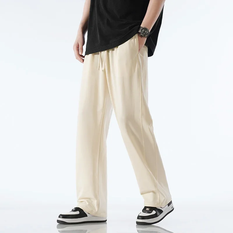 

LIBIELIY Summer Thin Breathable Sports Pants Sweatpants Baggy Joggers Cotton Neutral Loose Outdoor Personality Design Jogger Tro