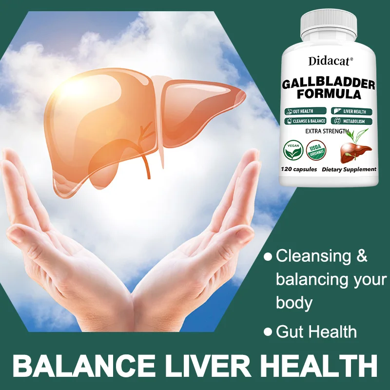 Premium Liver Support Supplement, Cleansing, Gut Health Support, with Choline, Ox Bile, Conjugated Bile Acids, Stone Root