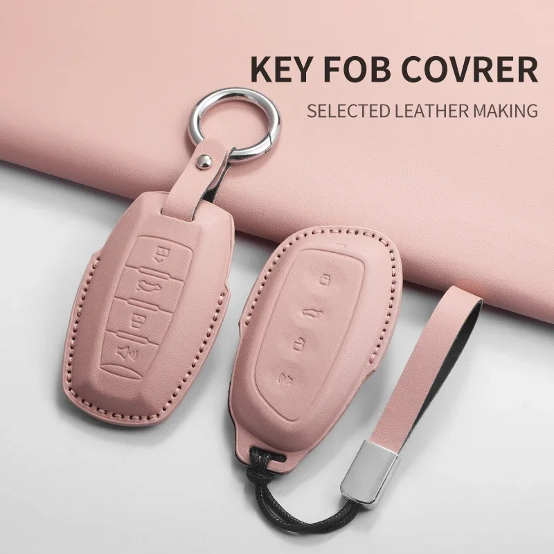 

Car Remote Key Case Cover Shell For Great Wall Haval/Hover H6 H7 H4 H9 F5 F7 H2S PU Car Key Chain Keychain Protector Accessories