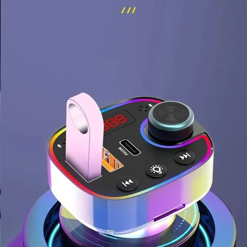 T6S Car Mobile Phone Charger PD Fast Charging Car 5.3 Bluetooth Car Adapter with Dual USB Charging Car Charger MP3 Player