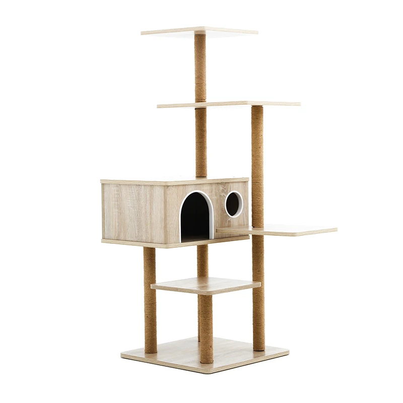 

Wholesale Of Natural Climbing Modern Tree Cat Tower Trees And Scratching Pet Cat Tree Tower Cat Game Houses