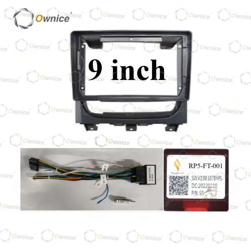 Ownice 9" para FIAT Strada Ldea 2012 - 2016 Marco de Radio para Coche, Panel de Fascia, Soporte de Montaje para Salpicadero, Adaptador, Decodificador, Cable Canbus