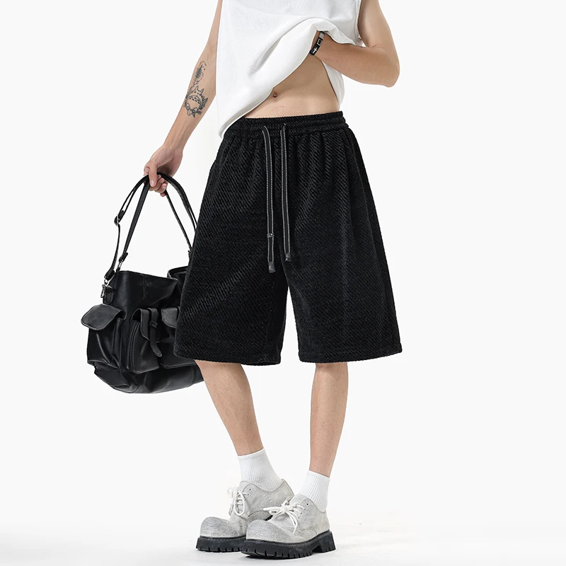 

2026 Zebra Pattern Casual Shorts Men's Summer Wear High-end Design Loose Large Size Ruffian Handsome American Five-point Pants