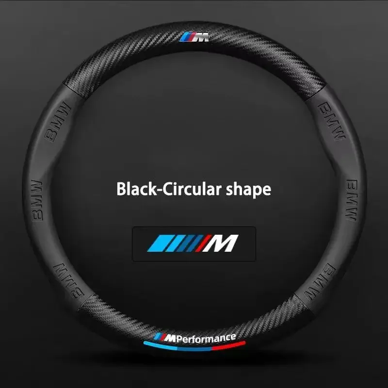 

For BMW M X1 X3 X5 X6 G20 G30 E39 E46 E87 E90 E92 F10 F15 F25 F30 Carbon fiber Leather Car Steering Wheel Cover Auto Accessories