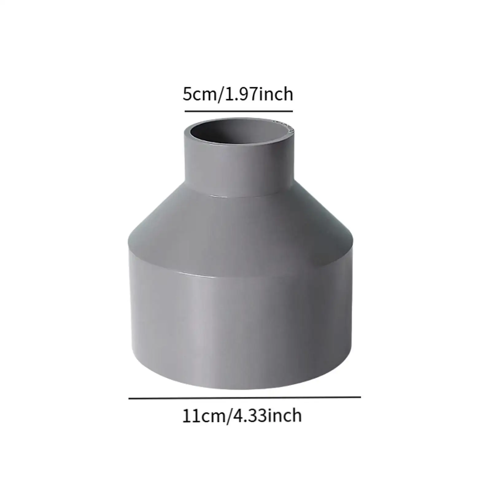 PVC HVAC Ducting Connector Reducer Increaser Inline Vent Adapter Air Duct Fitting for Bathroom Home Office