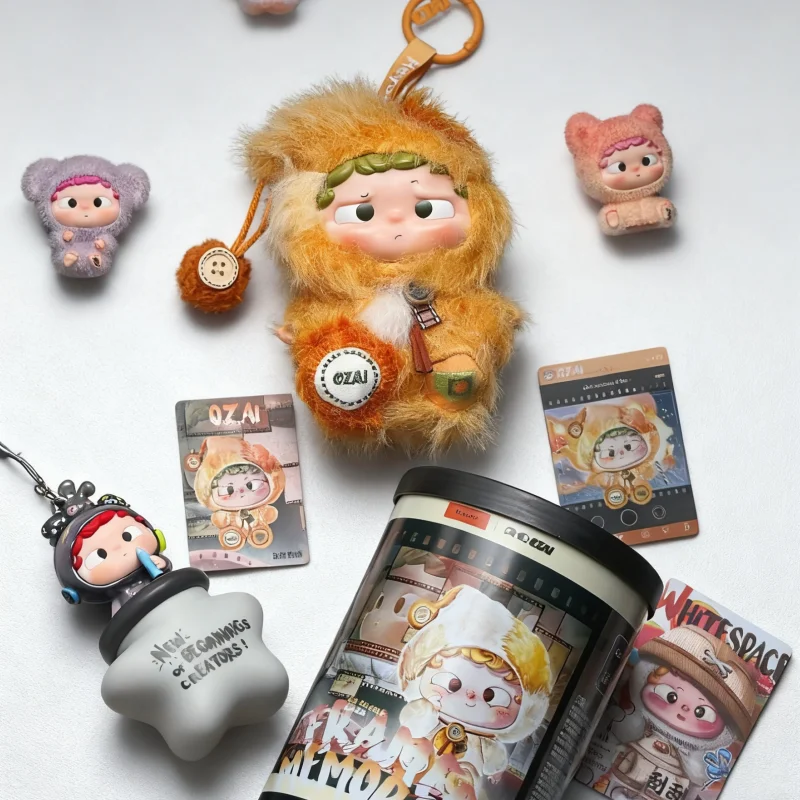 حار الأصلي V3 Heyone OZAI مؤطرة في سلسلة الذاكرة الفينيل أفخم صندوق أعمى صندوق غامض لطيف قلادة دمية لعبة فتاة هدية عيد ميلاد