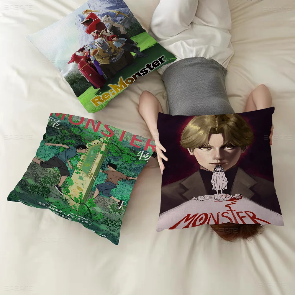 

N-Naoki Urasawa S Monster Anime Pillowcase Toon Gift Cushion Cover Bedroom Home Sofa Chair Seat Decor Pillow Case