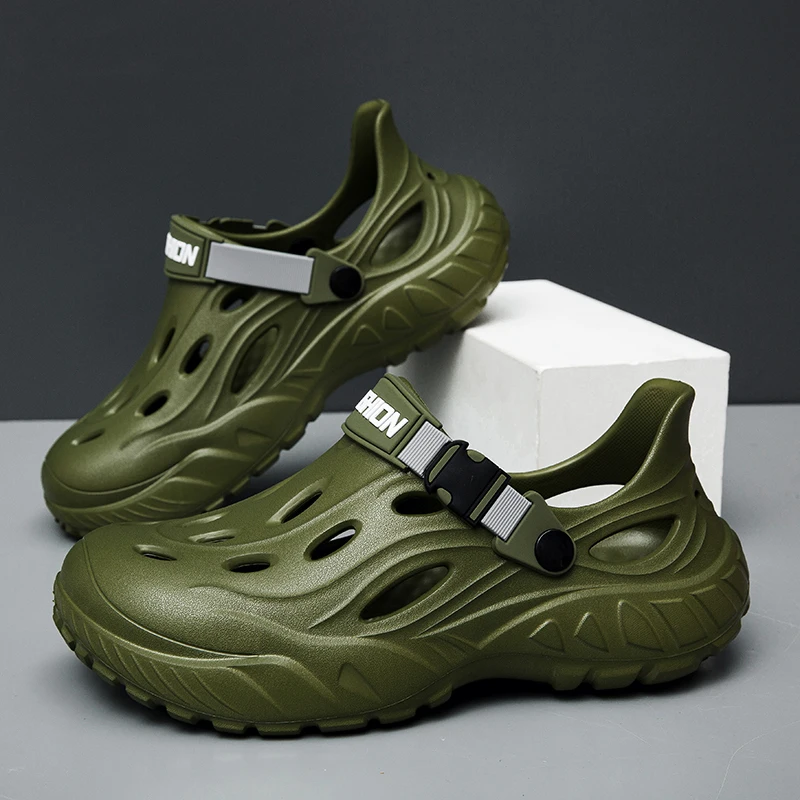 

Мужские тапочки, модные уличные летние сабо на платформе, женские пляжные сандалии, мужские мягкие домашние шлепанцы из ЭВА, шлепанцы для влюбленных