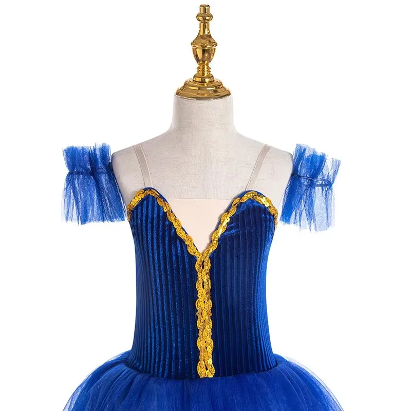 جديد الباليه توتو تنورة الفتيات الرقص الحديث تنورة طويلة بحيرة البجع مرحلة الأداء ملابس النساء