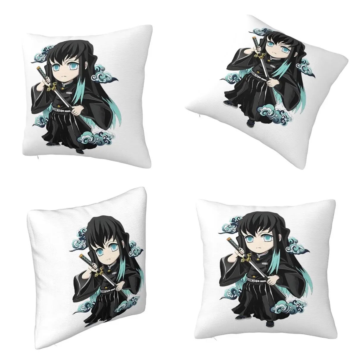 

Квадратная наволочка Chibi Mist Pillar Muichiro Tokito, удобная наволочка, наволочка для дома, спальни, автомобиля