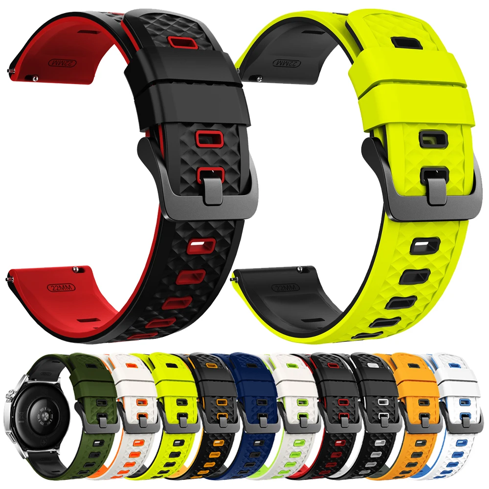 22 mm Silikonarmband für Garmin Venu 3 2 Forerunner 570 47 mm 265 255 M Vivoactive 4 Huawei Ersatzbänder Armbandzubehör