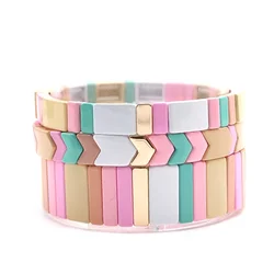 2023 Network Red Cross-border  Women's Enamel Bracelet Personality Fashion DIY Bracelet Accessories