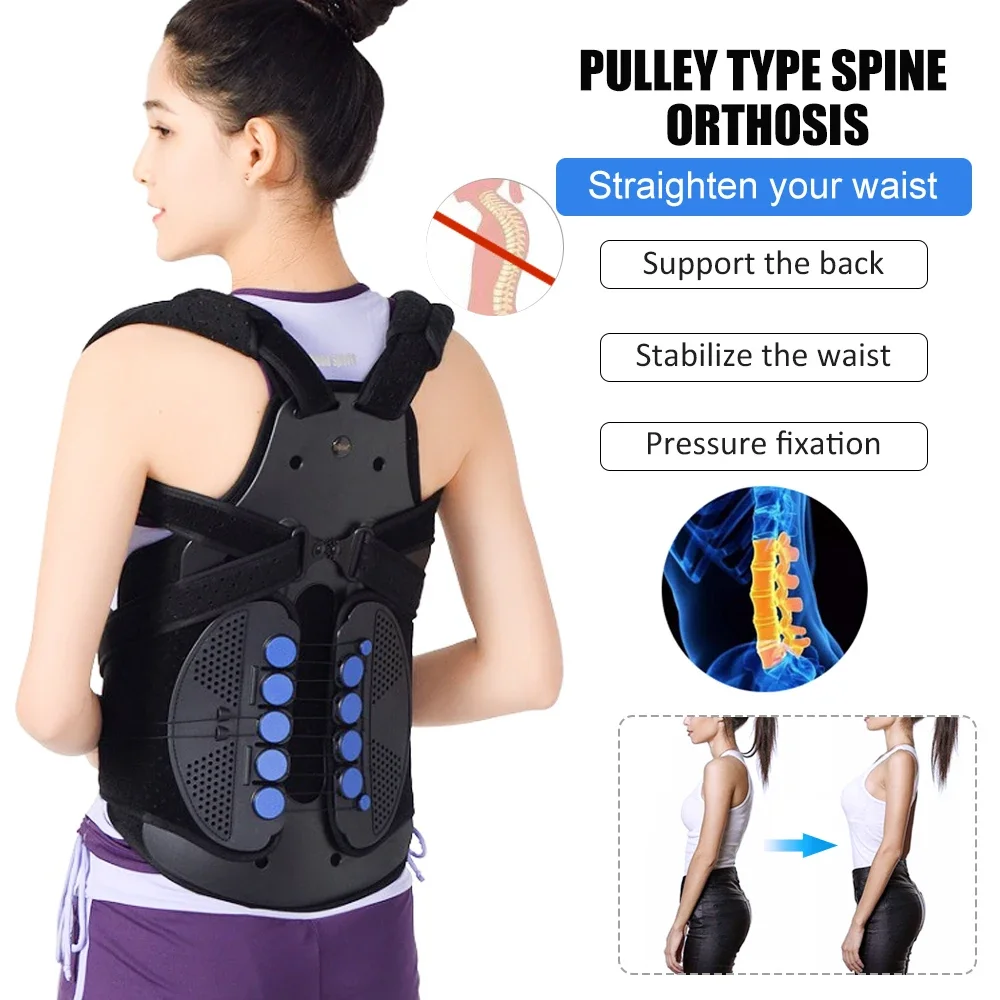 1Pcs BYEPAIN Pulley Back Brace Posture Corrector Adjustable Support Brace | Improves Posture and Provides Lumbar Support