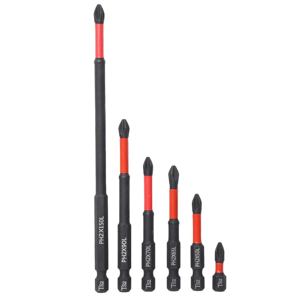 Cross Screwdriver Screwdriver Bits Inductive Hardening It Has Strong Wear Resistance Striped Head Has 25-150mm