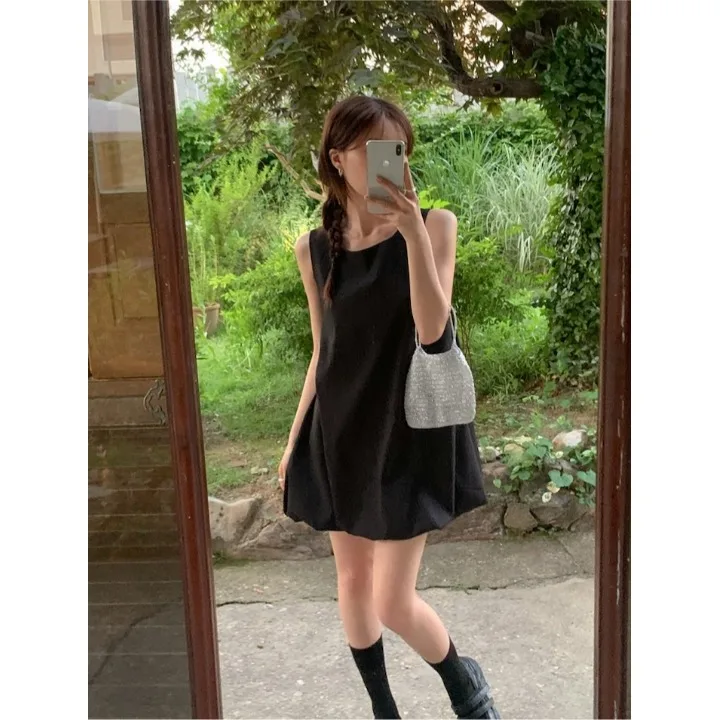 Ele été nouveau Sle Svel rond Ne Midi Dr bouton de fleur taille haute fibre de Polyester 8-29 ans femmes Dr