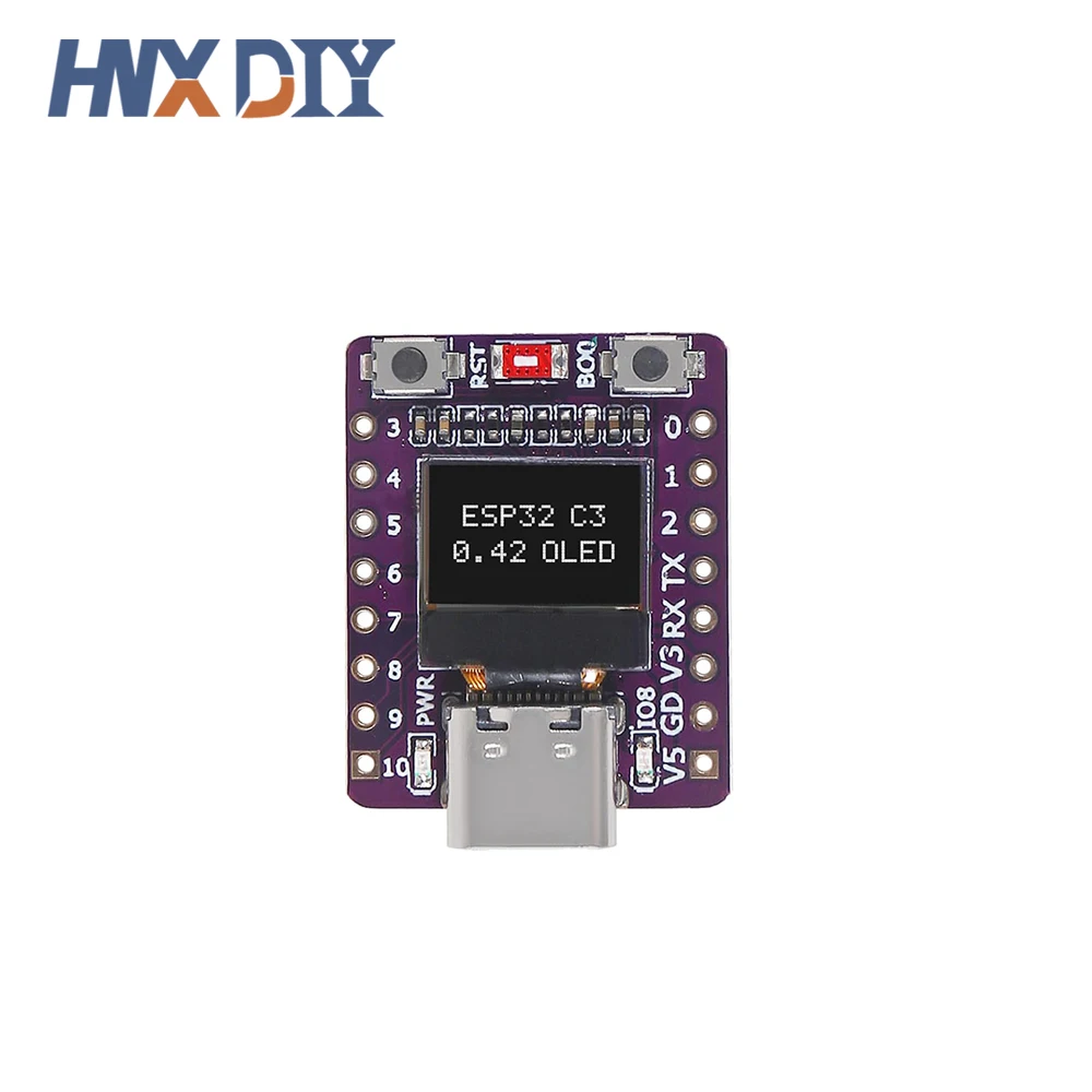 1-10 sztuk ESP32-C3 płytka rozwojowa OLED z 0.42 cala moduł OLED antena ceramiczna ESP32 supermini płyta wifi Bluetooth — zdjęcie produktu 5