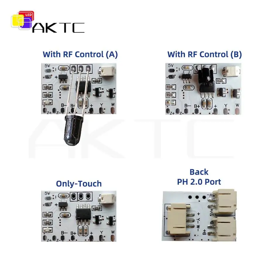 5Pcs 5V 2A LED Single/Dual Color Touch / IR Remote Control Dimmer Board PH2.0 Ports No need Welding Charging Battery Connection