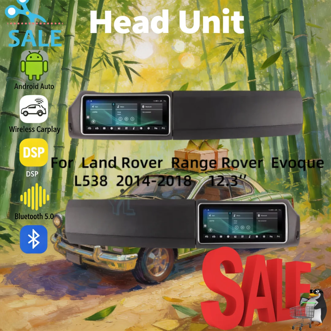

Стереосистема Android 14 с GPS-навигацией для Land Rover Range Rover Evoque 2012-2018, CarPlay, 12.3'' мультимедийный видеоплеер, BT 5.0, DSP