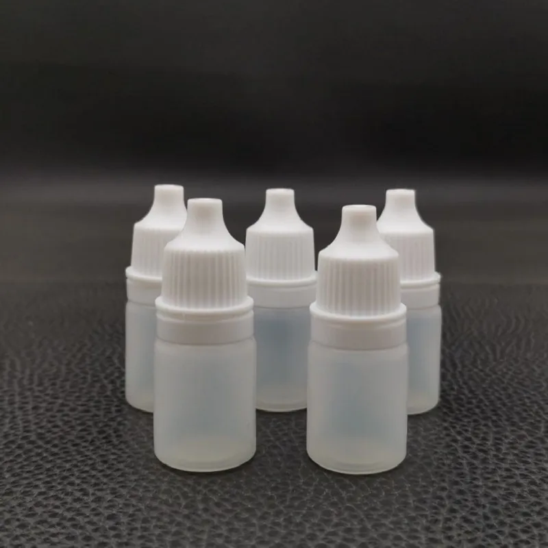 100pcs 5ml White Plastic Dropper Bottles Liquids Eye Drops Bottle for Most Liquid