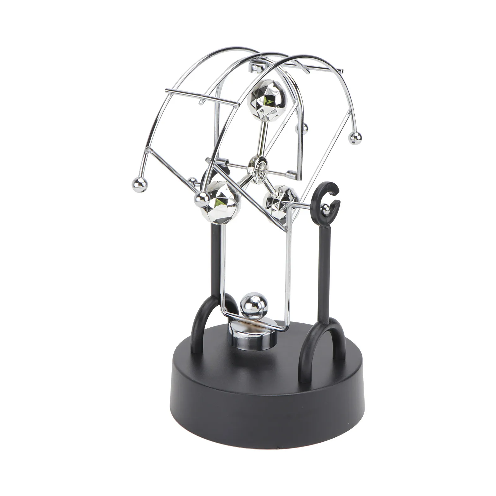 

1Pcs Perpetual Motion Desk Ornament Stylish Metal Swinging Physics Decor for Classroom Office Home Stress Relief Science