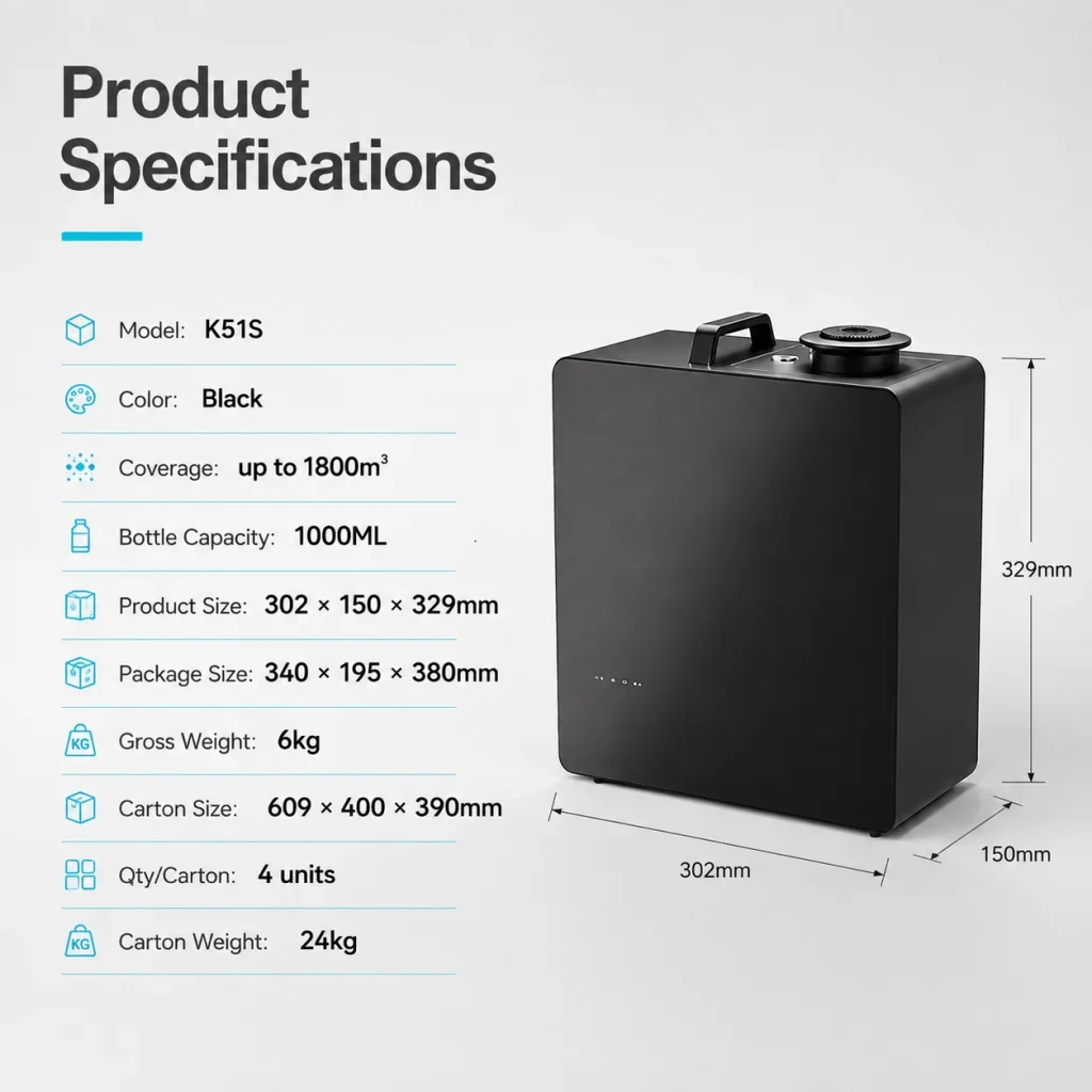 Large-scale Intelligent Fragrance Dispenser Metal Commercial Automatic Scent Sprayer Hotel-specific Essential Oil Diffuser
