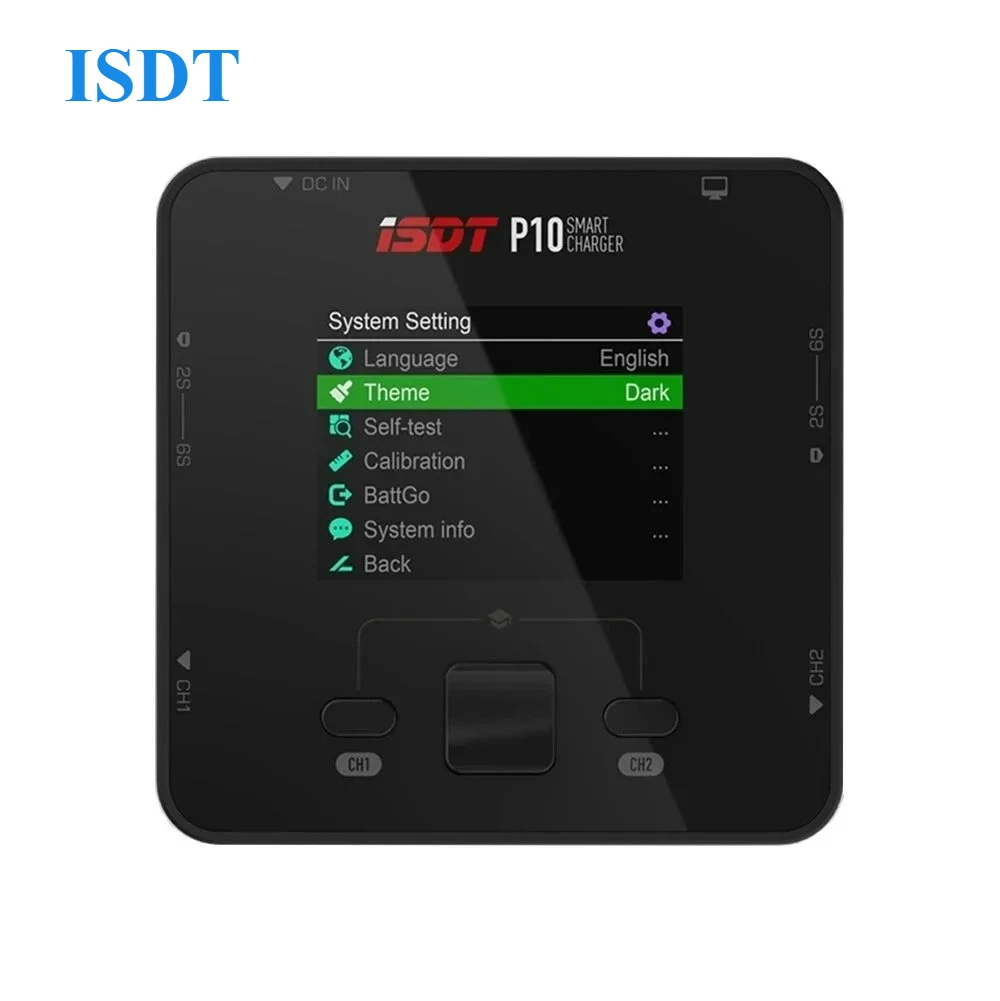

ISDT P10 Balance Charger Dual Channel Output 1-6S Li-ion Life NiCd NiMH LiHV PB Smart Battery