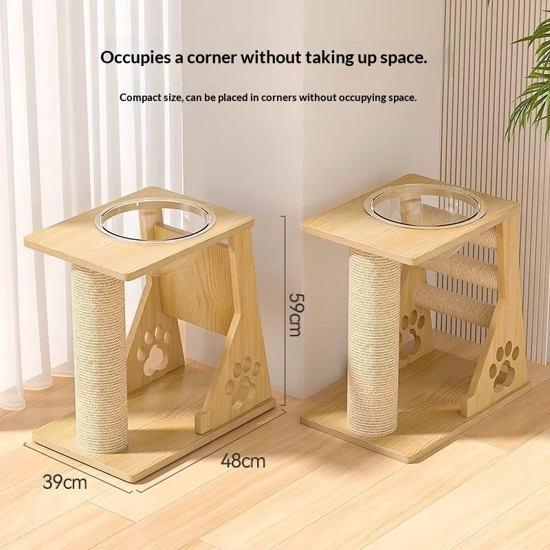 Árbol rascador extra grande para gatos de interior con cama y niveles - imagen 4