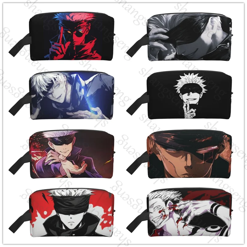 

Jujutsu Kaisen Satoru Gojo anime Cosmetic Makeup Bag Large Capacity Toiletries Travel Zipper Storage Bag Unisex Toiletry Bags