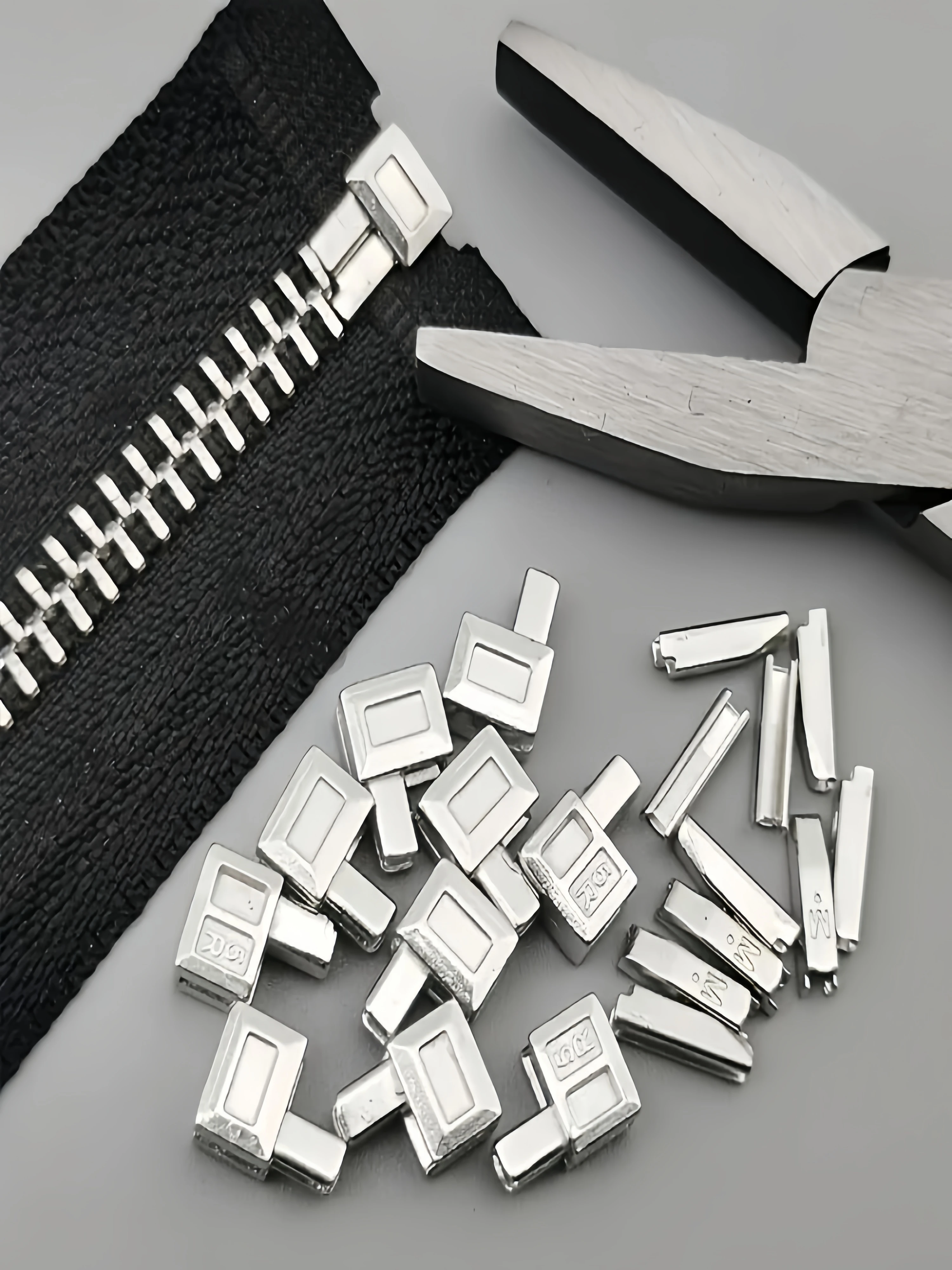 Ensemble de têtes de fermeture éclair en métal de qualité supérieure, or, argent, bronze, noir - Durable, lisse, pour la réparation de vêtements et de bagages en DIY